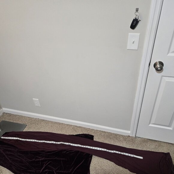 (Fits 6-12 best) Von Ronen(?) Velour Transformer Convertible Gown Raw Hem Purple - Picture 10 of 14